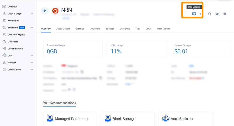 Cài Đặt N8N đăng nhập console