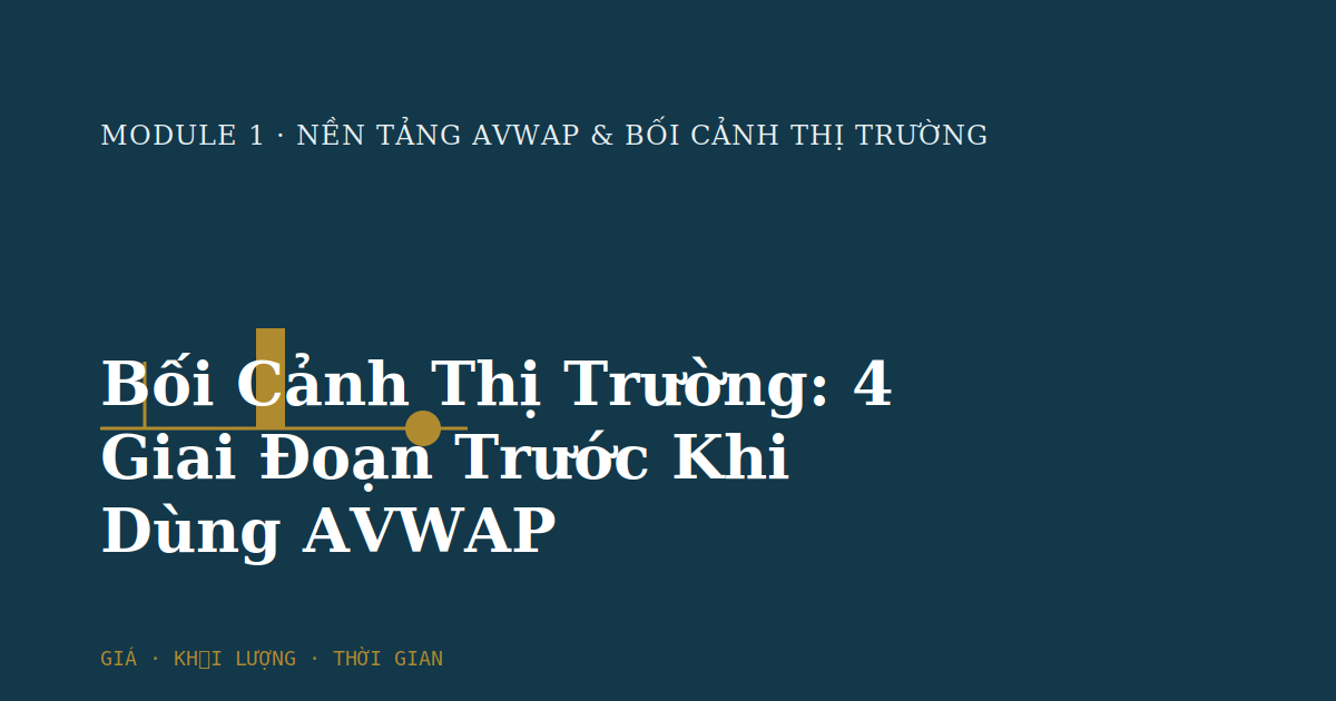 Bối Cảnh Thị Trường: 4 Giai Đoạn Trước Khi Dùng AVWAP