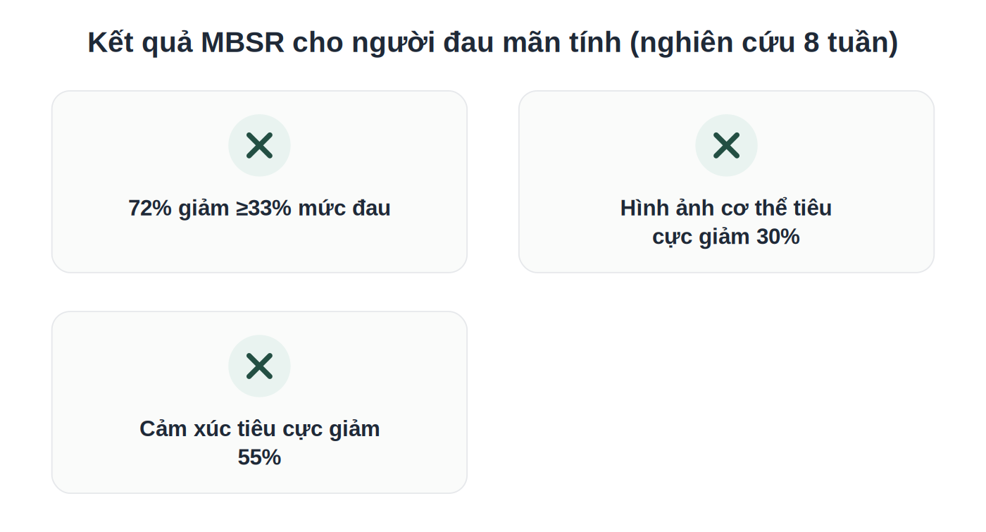 Kết quả nghiên cứu MBSR cho người đau mãn tính