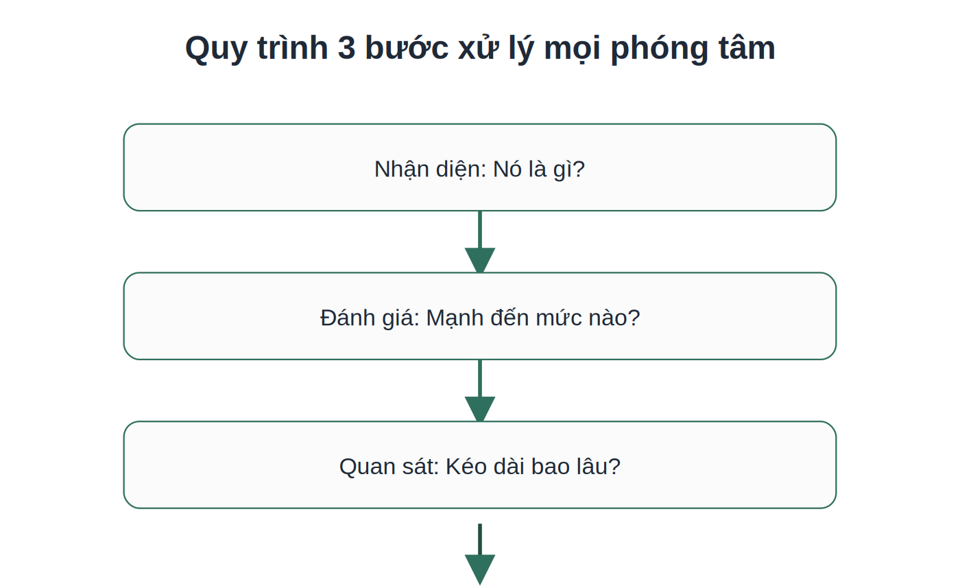 Quy trình 3 bước xử lý phóng tâm