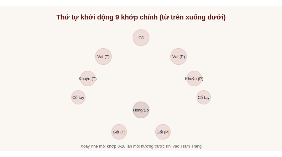 Thứ tự khởi động 9 khớp chính