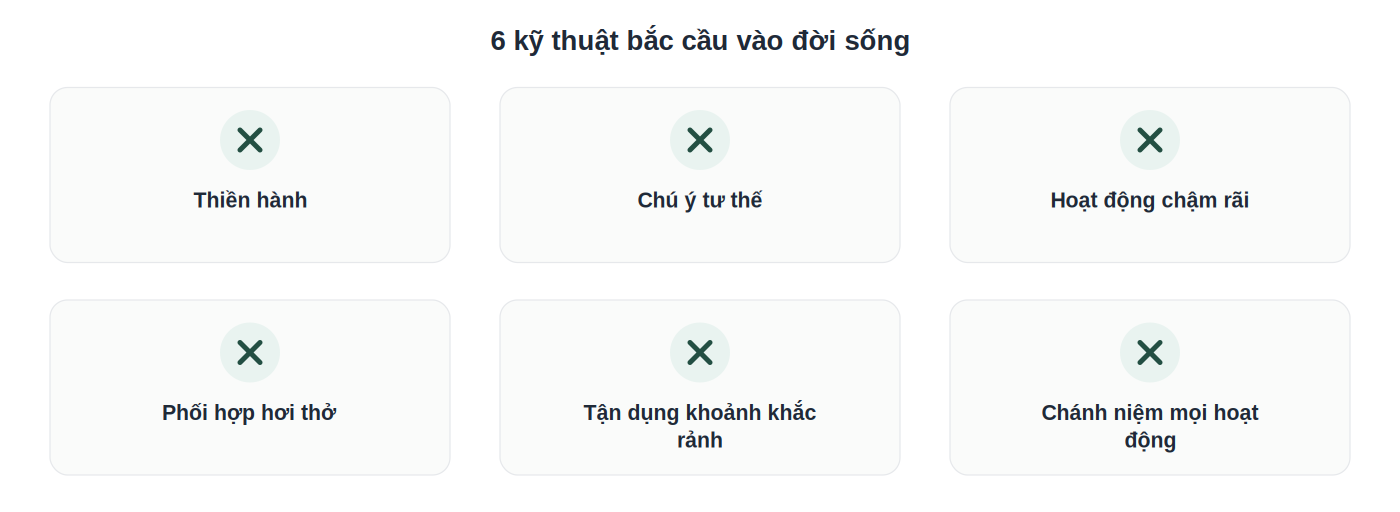 6 kỹ thuật bắc cầu thiền vào đời sống hàng ngày