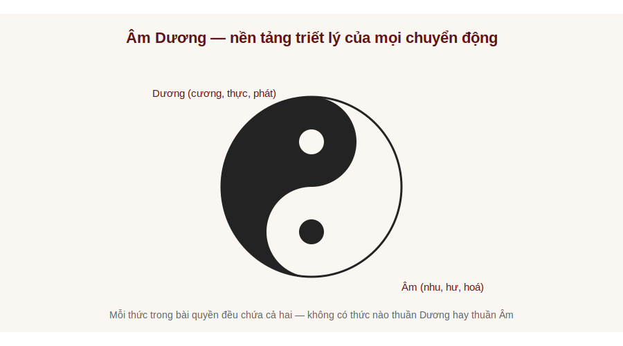 Sơ đồ Âm Dương trong Thái Cực Quyền