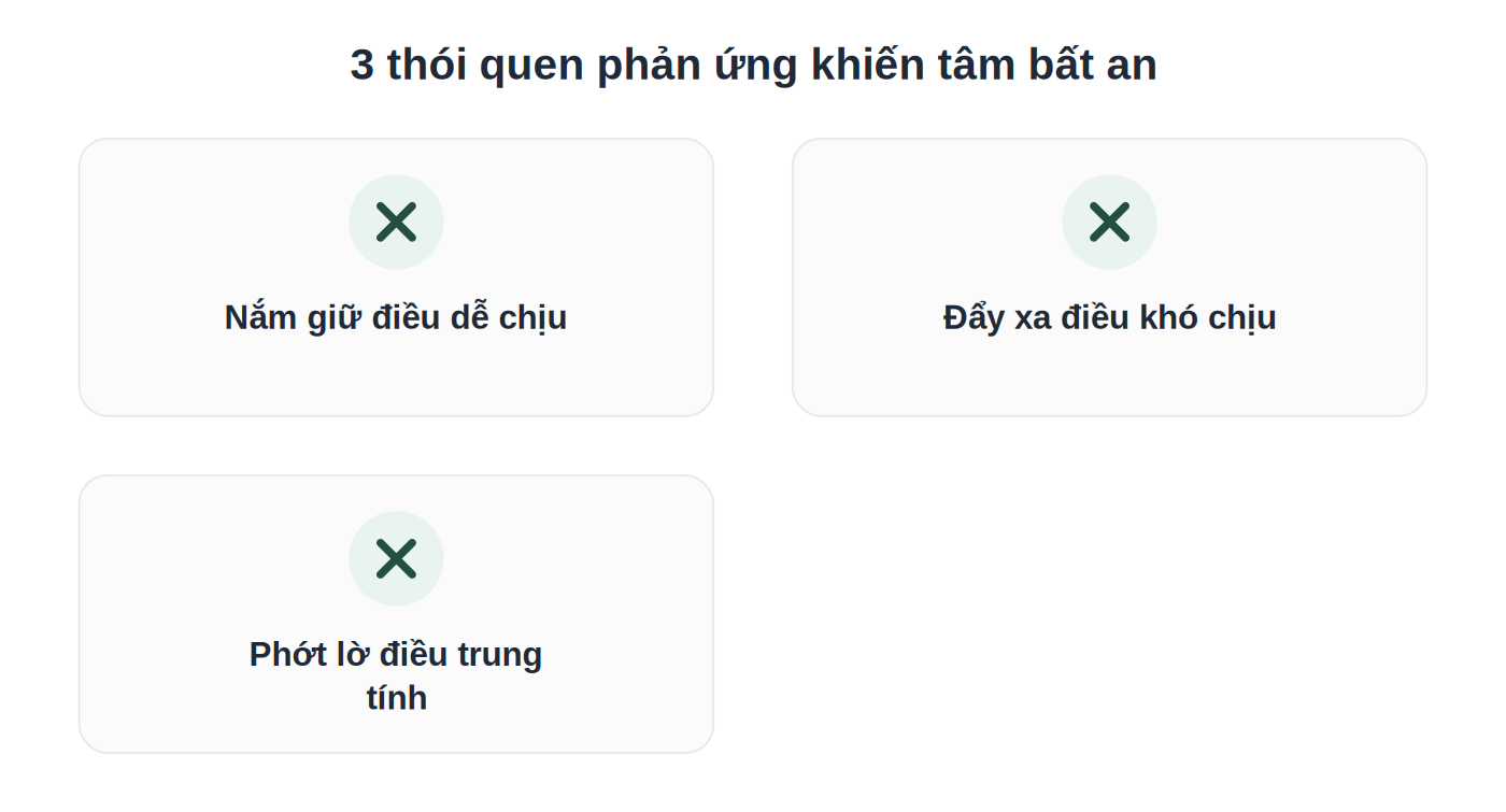 3 thói quen phản ứng tâm lý phổ biến
